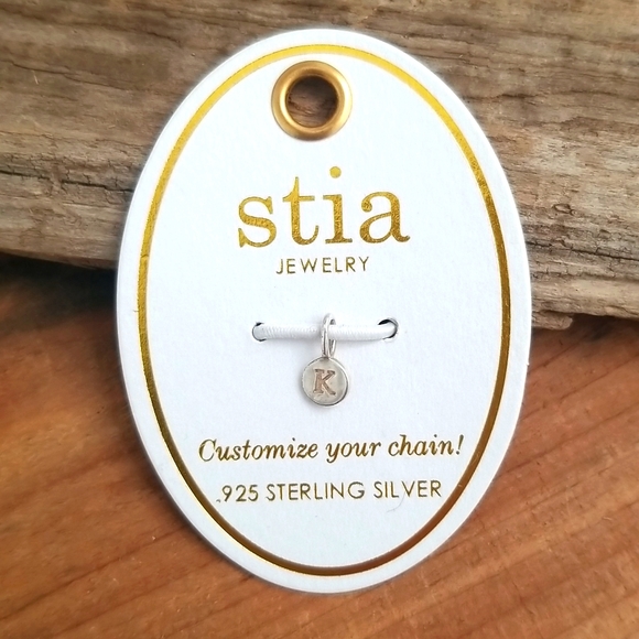 Stia 925 Sterling Silver Mini K Charm - Picture 1 of 5